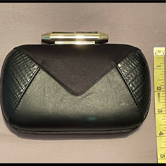 Shanghai Tang Black Clutch with Silver Clasp - Picture 8 of 8